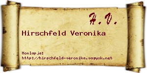 Hirschfeld Veronika névjegykártya